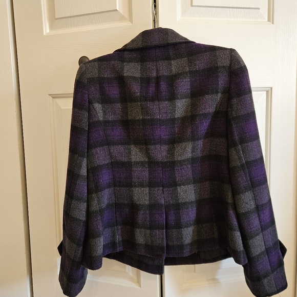 The Limited plaid purple coat 💜 - Picture 2 of 8